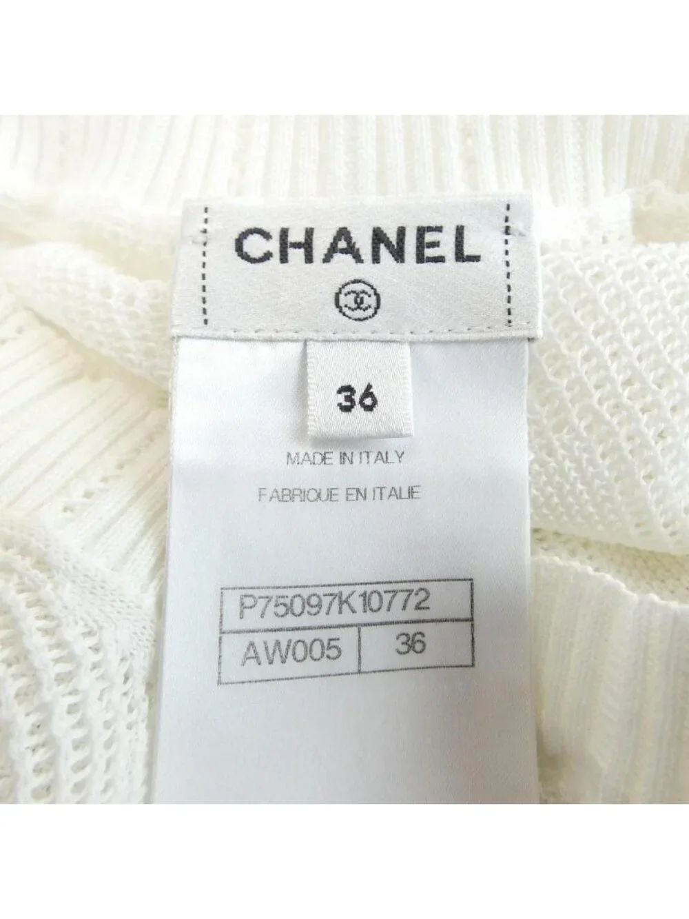 Chanel Knit Sweater White